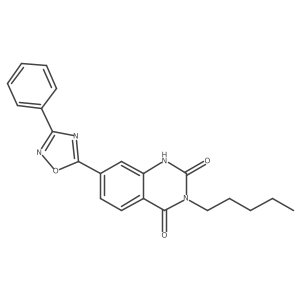 3-pentyl-7-(3-phenyl-1,2,4-oxadiazol-5-yl)quinazoline-2,4(1H,3H)-dione Structure