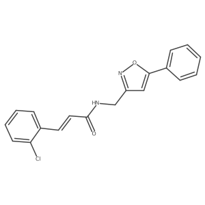 (E)-3-(2-chlorophenyl)-N-((5-phenylisoxazol-3-yl)methyl)acrylamide结构式