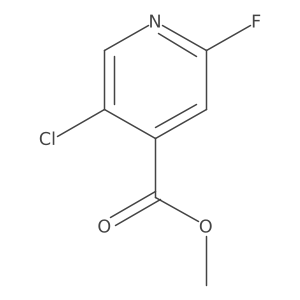 Methyl5-chloro-2-fluoroisonicotinate Structure
