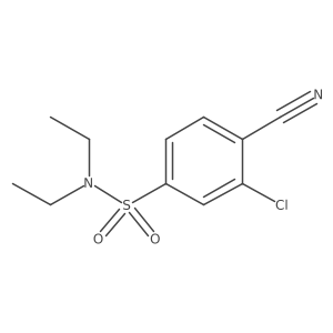 3-chloro-4-cyano-N,N-diethylbenzenesulfonamide Structure