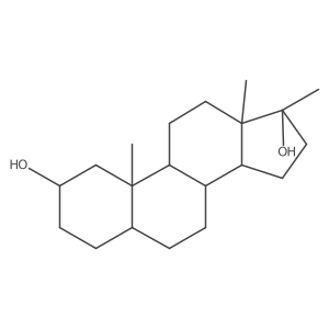 (2I(2),5I+/-,17I(2))-17-Methylandrostane-2,17-diol Structure