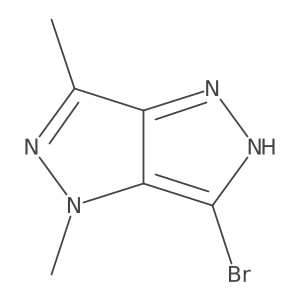 6-Bromo-1,3-dimethyl-1,4-dihydropyrazolo[4,3-c]pyrazole结构式
