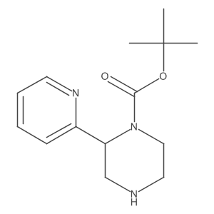 tert-Butyl (S)-2-(pyridin-2-yl)piperazine-1-carboxylate结构式