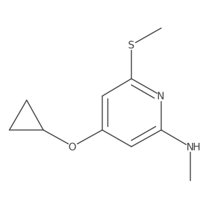 4-Cyclopropoxy-N-methyl-6-(methylthio)pyridin-2-amine结构式