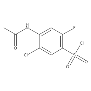 5-Chloro-4-acetamido-2-fluorobenzene-1-sulfonyl chloride结构式