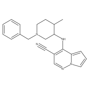 4-(1-Benzyl-4-methylpiperidin-3-ylamino)pyrrolo[1,2-b]pyridazine-3-carbonitrile Structure