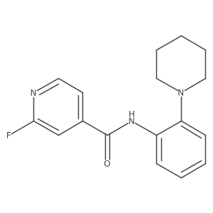 2-fluoro-N-[2-(piperidin-1-yl)phenyl]pyridine-4-carboxamide Structure