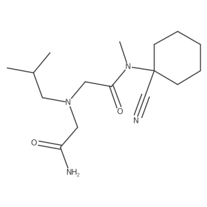2-[(carbamoylmethyl)(2-methylpropyl)amino]-N-(1-cyanocyclohexyl)-N-methylacetamide结构式