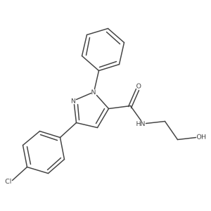 3-(4-chlorophenyl)-N-(2-hydroxyethyl)-1-phenyl-1H-pyrazole-5-carboxamide Structure
