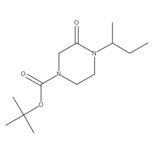 Tert-butyl 4-butan-2-yl-3-oxopiperazine-1-carboxylate结构式