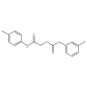 2-Oxo-2-(p-tolylamino)ethyl 2-(3-fluorophenyl)acetate结构式