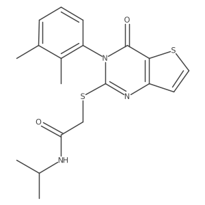 2-{[3-(2,3-dimethylphenyl)-4-oxo-3,4-dihydrothieno[3,2-d]pyrimidin-2-yl]sulfanyl}-N-(propan-2-yl)acetamide结构式