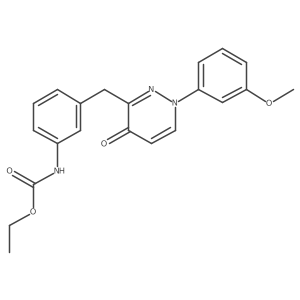Ethyl 3-((1,4-dihydro-1-(3-methoxyphenyl)-4-oxopyridazin-3-yl)methyl)phenylcarbamate结构式