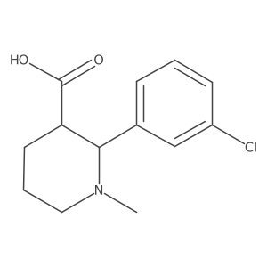 2-(3-Chlorophenyl)-1-methylpiperidine-3-carboxylic acid Structure