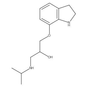 2-Propanol,1-[(2,3-dihydro-1h-indol-7-yl)oxy]-3-[(1-methylethyl)amino]-,(+)-结构式