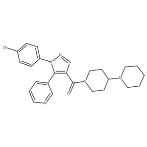 1,4'-bipiperidin-1'-yl[1-(4-chlorophenyl)-5-(pyridin-3-yl)-1H-1,2,3-triazol-4-yl]methanone结构式