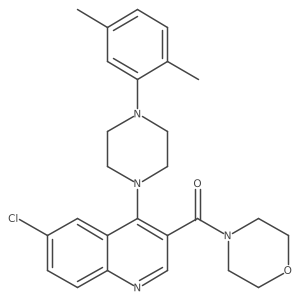 {6-Chloro-4-[4-(2,5-dimethylphenyl)piperazin-1-yl]quinolin-3-yl}(morpholin-4-yl)methanone Structure