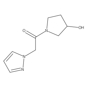 1-(3-hydroxypyrrolidin-1-yl)-2-(1H-pyrazol-1-yl)ethan-1-one Structure