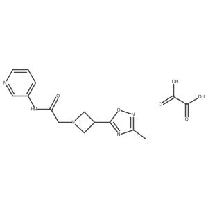 2-(3-(3-methyl-1,2,4-oxadiazol-5-yl)azetidin-1-yl)-N-(pyridin-3-yl)acetamide oxalate Structure