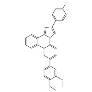 6-(2-(3,4-dimethoxyphenyl)-2-oxoethyl)-2-(4-fluorophenyl)-[1,2,4]triazolo[1,5-c]quinazolin-5(6H)-one结构式