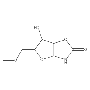 (3aS,5R,6R,6aR)-6-hydroxy-5-(methoxymethyl)-3a,5,6,6a-tetrahydro-3H-furo[2,3-d][1,3]oxazol-2-one结构式