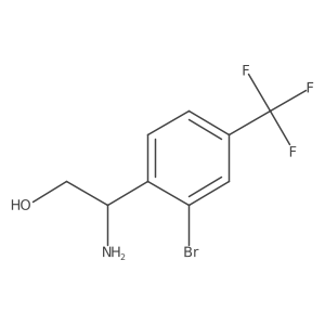 2-Amino-2-(2-bromo-4-(trifluoromethyl)phenyl)ethan-1-ol结构式