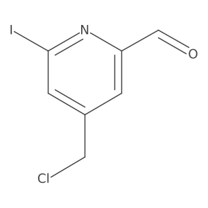 4-(Chloromethyl)-6-iodopyridine-2-carbaldehyde结构式