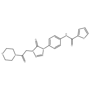N-(4-(4-(2-morpholino-2-oxoethyl)-5-oxo-4,5-dihydro-1H-tetrazol-1-yl)phenyl)furan-2-carboxamide结构式