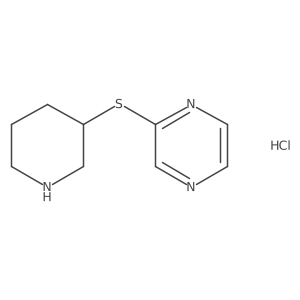 2-(Piperidin-3-ylthio)pyrazine hydrochloride结构式
