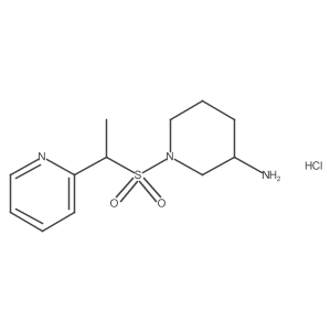 1-((1-(Pyridin-2-yl)ethyl)sulfonyl)piperidin-3-amine hydrochloride Structure