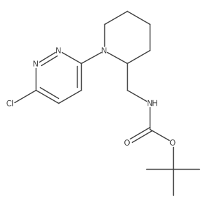 Tert-butyl ((1-(6-chloropyridazin-3-yl)piperidin-2-yl)methyl)carbamate结构式