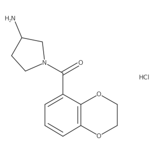 (R)-(3-aminopyrrolidin-1-yl)(2,3-dihydrobenzo[b][1,4]dioxin-5-yl)methanone hydrochloride结构式