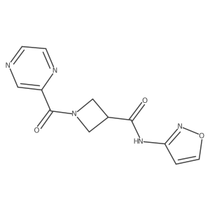 N-(isoxazol-3-yl)-1-(pyrazine-2-carbonyl)azetidine-3-carboxamide结构式