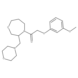 2-(3-Methoxyphenoxy)-1-(3-(morpholinomethyl)-1,4-thiazepan-4-yl)ethanone Structure