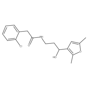 2-(2-Chlorophenyl)-N-[3-(2,5-dimethylfuran-3-YL)-3-hydroxypropyl]acetamide Structure