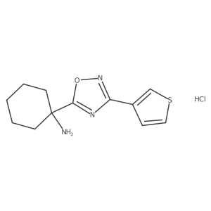 {1-[3-(3-Thienyl)-1,2,4-oxadiazol-5-yl]cyclohexyl}amine hydrochloride结构式