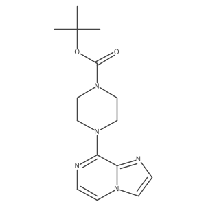 Tert-butyl 4-{imidazo[1,2-a]pyrazin-8-yl}piperazine-1-carboxylate结构式