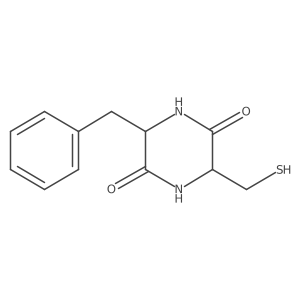 (3S,6R)-3-benzyl-6-(sulfanylmethyl)piperazine-2,5-dione结构式