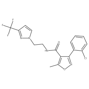 3-(2-chlorophenyl)-5-methyl-N-(2-(3-(trifluoromethyl)-1H-pyrazol-1-yl)ethyl)isoxazole-4-carboxamide Structure
