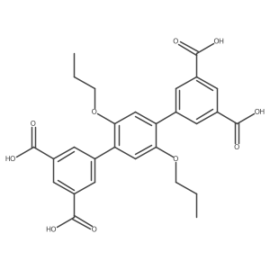 2',5'-Dipropoxy-[1,1':4',1''-terphenyl]-3,3'',5,5''-tetracarboxylic acid Structure