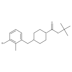 Tert-butyl 4-(3-bromo-2-methylbenzyl)piperazine-1-carboxylate结构式