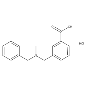 3-{[Benzyl(methyl)amino]methyl}benzoic acid hydrochloride结构式