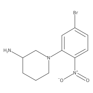 1-(5-Bromo-2-nitrophenyl)piperidin-3-amine Structure