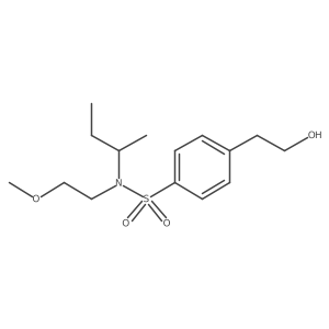 Benzenesulfonamide, 4-(2-hydroxyethyl)-N-(2-methoxyethyl)-N-(1-methylpropyl)- Structure
