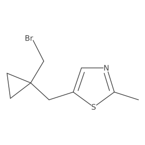 5-([1-(Bromomethyl)cyclopropyl]methyl)-2-methyl-1,3-thiazole Structure
