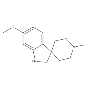 6-Methoxy-1'-methylspiro[indoline-3,4'-piperidine]结构式