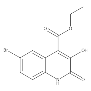 Ethyl 6-bromo-3-hydroxy-2-oxo-1,2-dihydroquinoline-4-carboxylate结构式