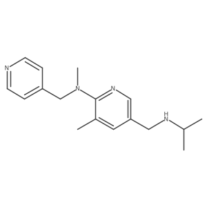 3-Pyridinemethanamine, 5-methyl-N-(1-methylethyl)-6-[methyl(4-pyridinylmethyl)amino]- Structure