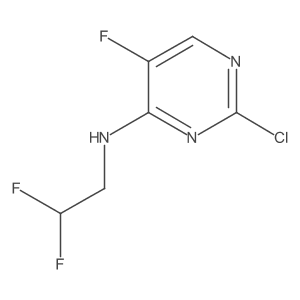 2-chloro-N-(2,2-difluoroethyl)-5-fluoropyrimidin-4-amine结构式