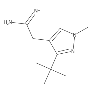2-(3-tert-butyl-1-methyl-1H-pyrazol-4-yl)ethanimidamide结构式